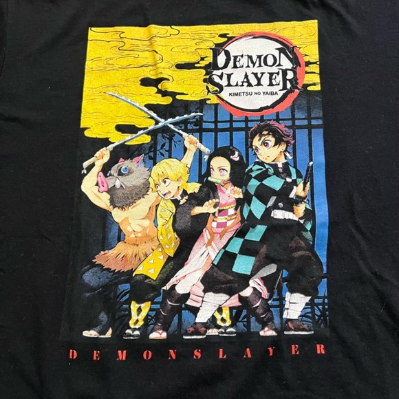 Demon Slayer T-Shirt Black Size XL Tanjiro, Nezuko, Zenitsu and Inosuke - Picture 2 of 6